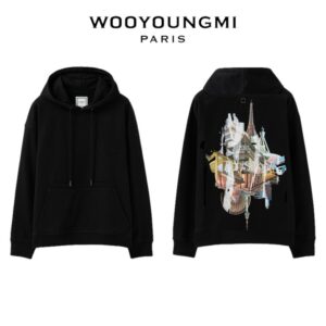 우영미 시티 그래픽 후드(블랙)