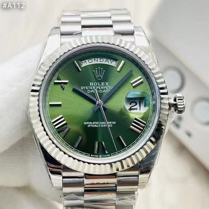 로렉스 C공장 3255 데이데이트 올실버 그린 다이얼 (프레지던트) 40MM