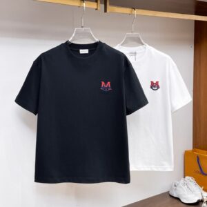 몽몽클레어 M 로고 자수 프린트 숏 슬리브 티셔츠