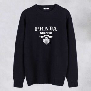 프라다 밀라노 인타르시아 자카드 울 니트 풀오버