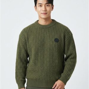 어메이징크리 [AMAZINGCRE] 케이블 니트 크루넥 스웨터
