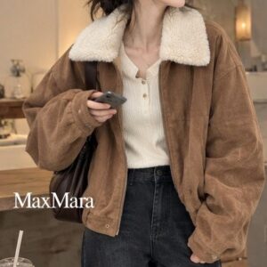 막스마라 스웨이드 누빔자켓
