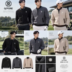 지포어 남성 블루종 니트 자켓