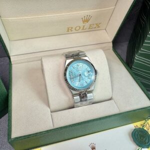 로렉스 랜드 드웰러 40mm 허니콤 아이스블루