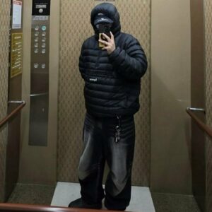 슈프림 마이크로 다운 하프집 후드 풀오버