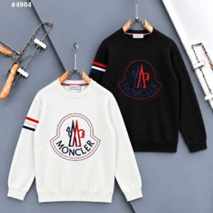 몽클레어 남성 빅로고 시그니처 니트 풀오버